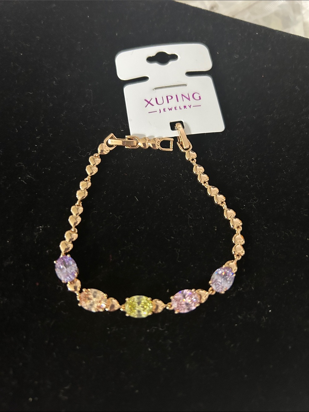 Ping Gold-Tone Bracelet with Multicolor Oval Stones